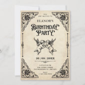 Invitation Anniversaire classique vintage (Devant)