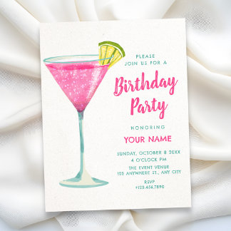 Invitation Anniversaire cocktail