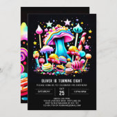 Invitation Anniversaire coloré de Candyland moderne (Devant / Derrière)