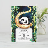 Invitation Anniversaire coloré de Panda pour enfants (Debout devant)