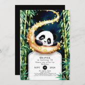 Invitation Anniversaire coloré de Panda pour enfants (Devant / Derrière)