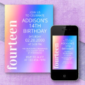 Invitation Anniversaire coloré des filles amusantes