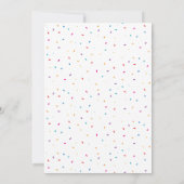 Invitation Anniversaire coloré Fête Confetti Anniversaire (Dos)