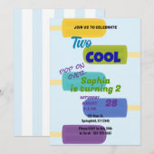 Invitation Anniversaire Coloré Popsicle d'Été (Devant / Derrière)