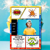 Invitation Anniversaire Comédie Style Livre Pop Ar