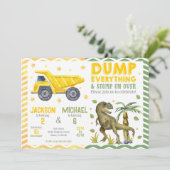 Invitation Anniversaire commun de frères et sœurs sur le thèm (Debout devant)