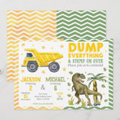 Invitation Anniversaire commun de frères et sœurs sur le thèm (Devant / Derrière)