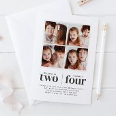 Invitation anniversaire commune en collage de phot