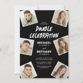 Invitation anniversaire commune moderne avec colla (Devant)