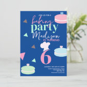 Invitation anniversaire confettis Macaron Mignon (Debout devant)