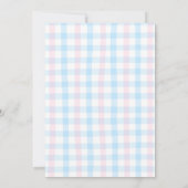 Invitation Anniversaire conjoint Blue Pink Carreaux patch de (Dos)