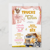 Invitation Anniversaire conjoint Camions et Tutus (Devant)