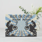 Invitation Anniversaire conjoint de moto cross (Debout devant)