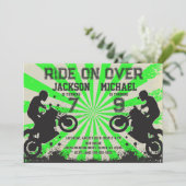 Invitation Anniversaire conjoint de moto cross (Debout devant)