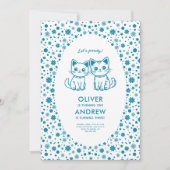 Invitation Anniversaire conjoint des enfants avec des couleur (Devant)