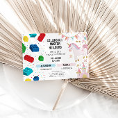 Invitation Anniversaire conjoint Licorne et Blocs de construc