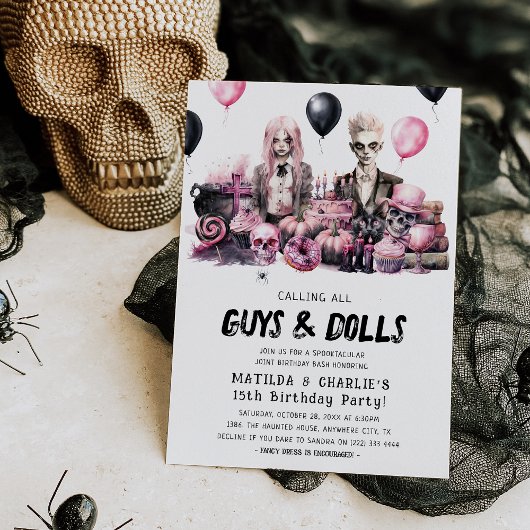 Invitation Anniversaire conjoint Spooktacular Halloween