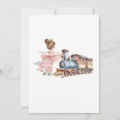 Invitation Anniversaire conjoint train et ballerine (Dos)