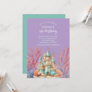 Invitation Anniversaire Conte de Fées Château de Sable Prince