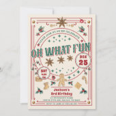 Invitation Anniversaire Cookie Christmas Oh Quelle Joie (Devant)