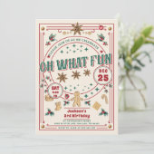 Invitation Anniversaire Cookie Christmas Oh Quelle Joie (Debout devant)