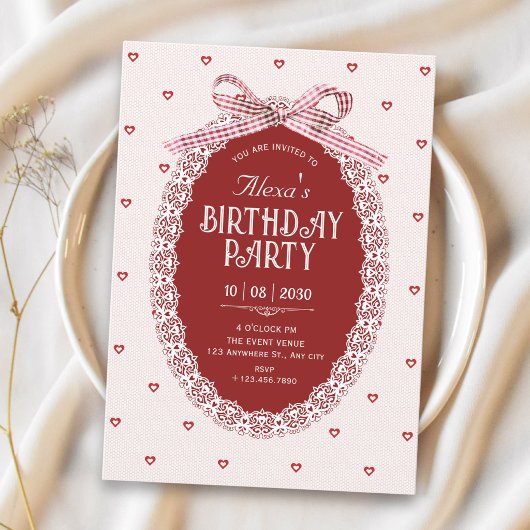 Invitation Anniversaire coquette
