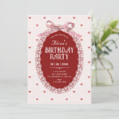 Invitation Anniversaire coquette (Debout devant)