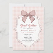 Invitation Anniversaire Coquette Blush & Bows (Devant)