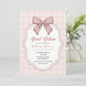 Invitation Anniversaire Coquette Blush & Bows (Debout devant)