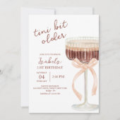 Invitation Anniversaire Coquette Martini (Devant)