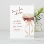 Invitation Anniversaire Coquette Martini (Debout devant)