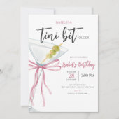 Invitation Anniversaire Coquette Martini (Devant)