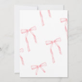 Invitation Anniversaire, Coquette Rose Bow Anniver (Dos)