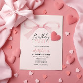 Invitation Anniversaire, Coquette Rose Bow Anniver