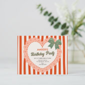 Invitation Anniversaire coquette vintage (Debout devant)