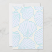 Invitation Anniversaire Coquillage Tendance (Dos)