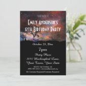 Invitation Anniversaire cosmique d'Halloween (Debout devant)