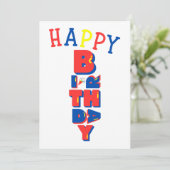 Invitation Anniversaire Couleur Remix (Debout devant)