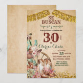 Invitation Anniversaire Cowboy Floral Boho Country Western (Devant / Derrière)