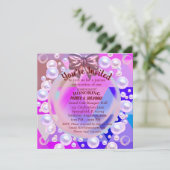 Invitation Anniversaire Cristal Chaud Abstrait Vio (Debout devant)