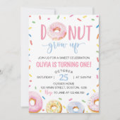 Invitation Anniversaire Croissance De Donut (Devant)