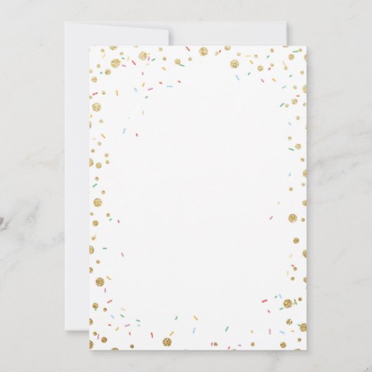 Invitation Anniversaire Croissance De Donut (Dos)