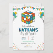 Invitation Anniversaire Cube Puzzle (Devant)