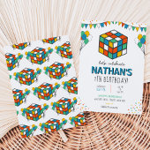 Invitation Anniversaire Cube Puzzle