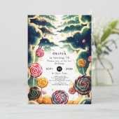 Invitation Anniversaire Cute Candyland (Debout devant)