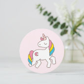 Invitation Anniversaire. Cute Unicorne avec des étincelles. (Debout devant)