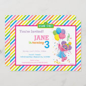 Invitation Anniversaire d'Abby Stried (Devant / Derrière)