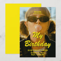 Anniversaire d'affiche photo moderne