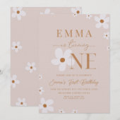 Invitation anniversaire Daisy Modèle éditable (Devant / Derrière)