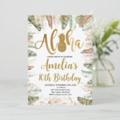 Invitation Anniversaire d'Aloha, Anniversaire de Luau, N'impo (Debout devant)